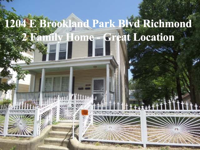 Read more about the article 2 Family Home For Sale Richmond Va – Rental House For Sale – 1204 E Brookland Park BLVD Richmond VA